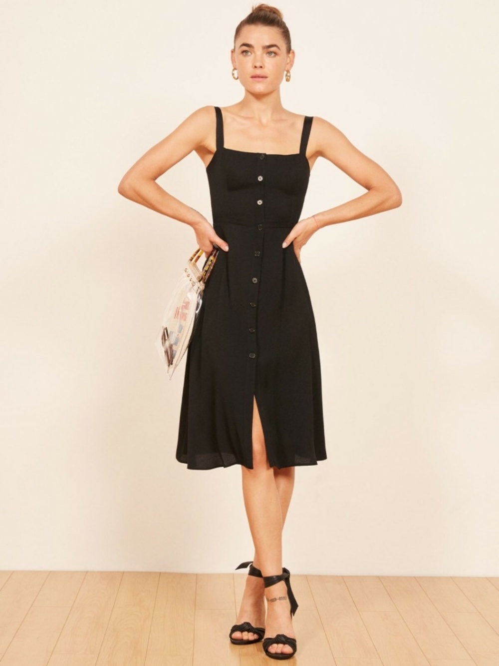 Reformation Little Black Dress - Button Down